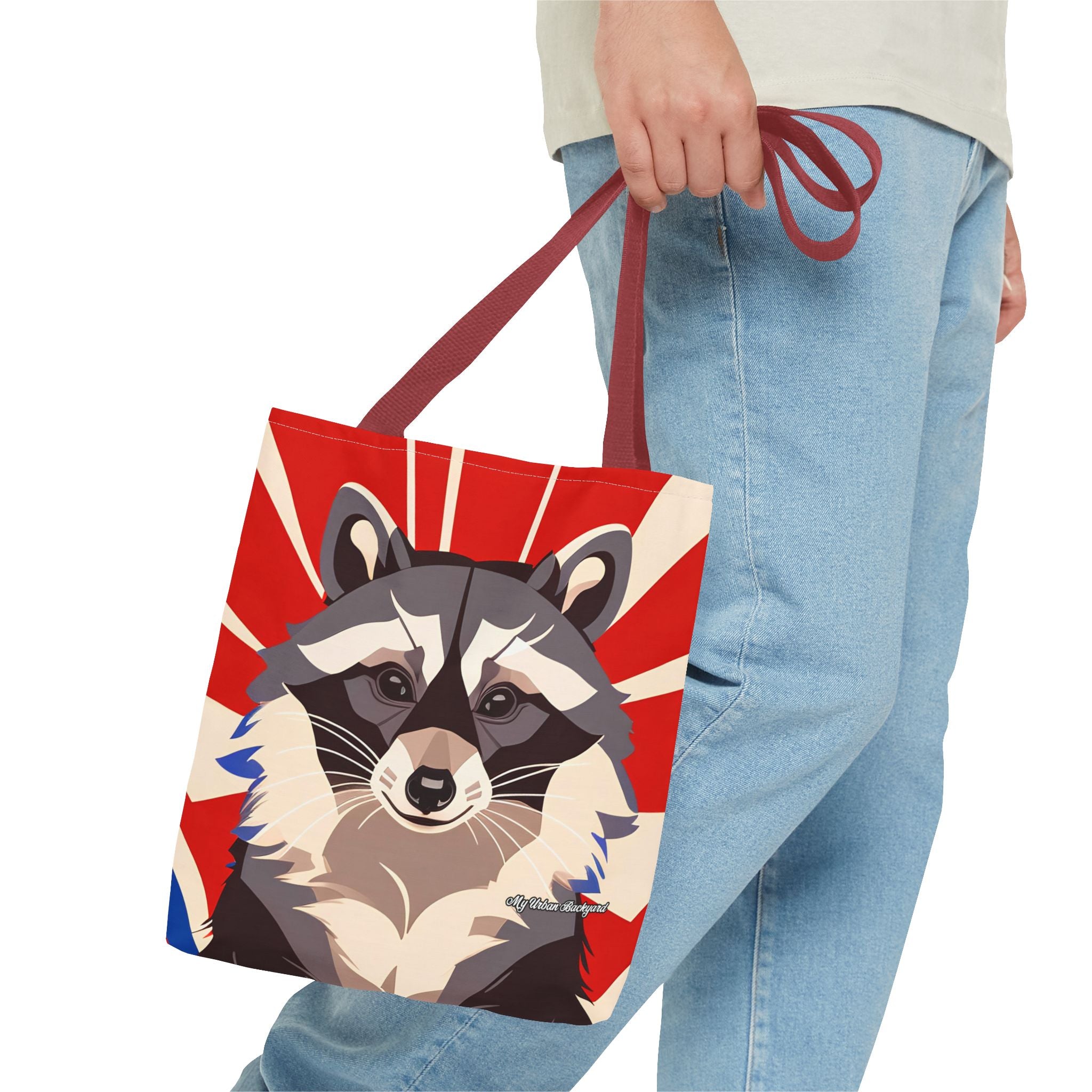 Ziggy Starspaws, Raccoon Tote Bag with Cotton Handles For Everyday Use, 3 Sizes