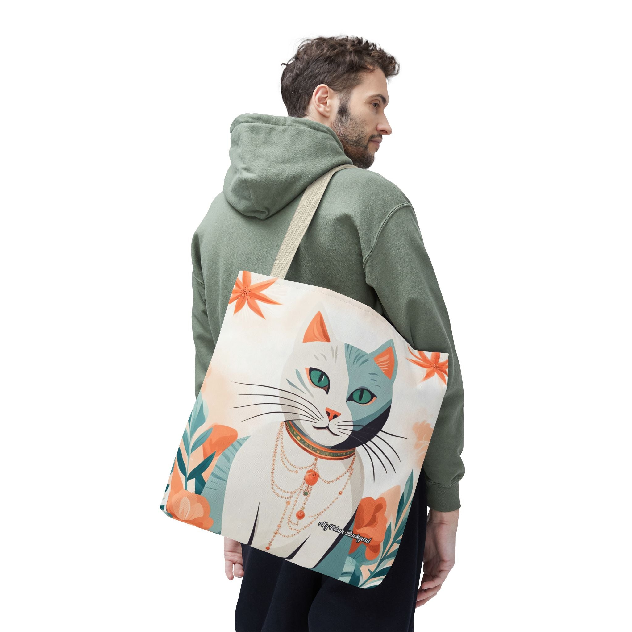 Whiskers, Cat Tote Bag with Cotton Handles For Everyday Use, 3 Sizes