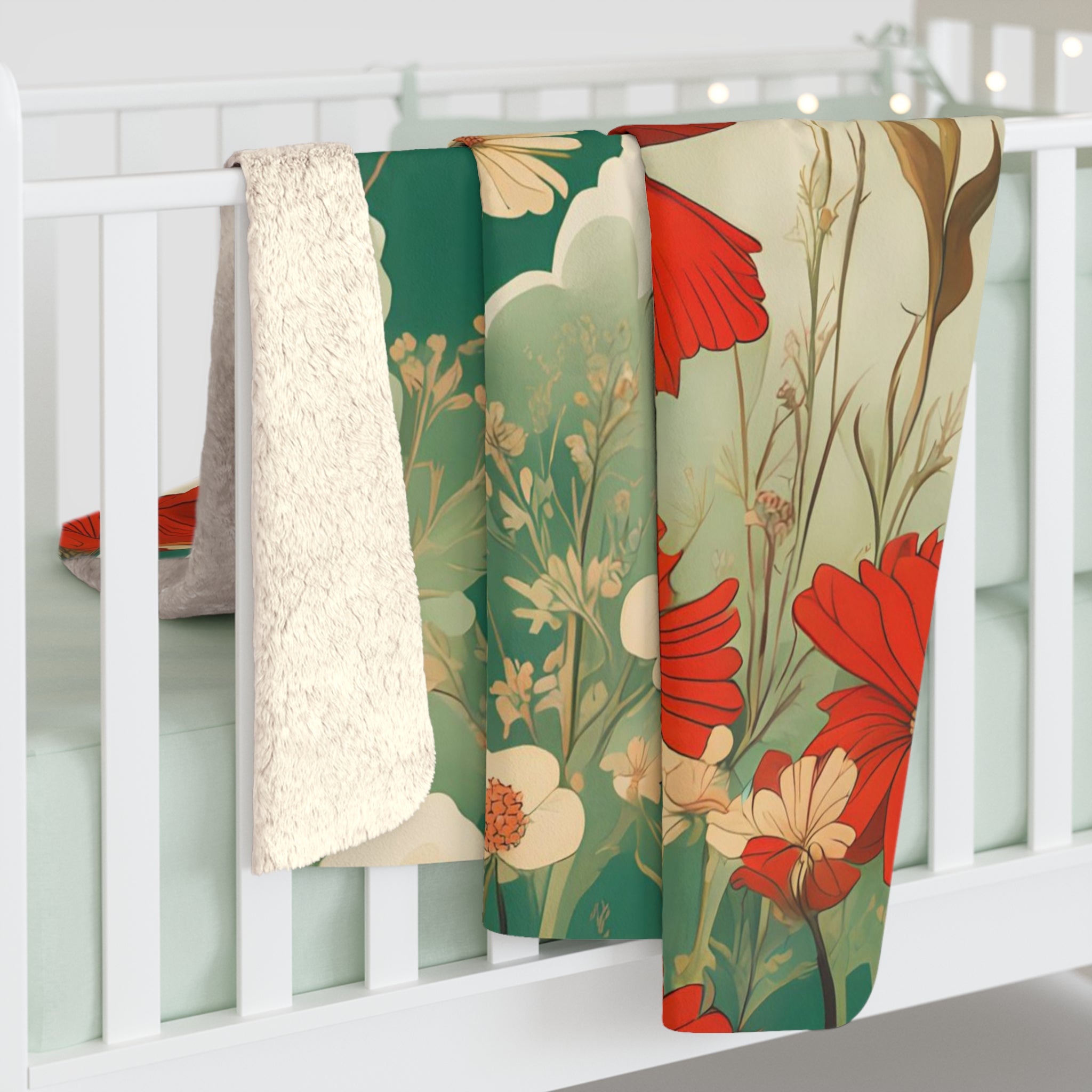 Red Bird, Sherpa Fleece Blanket for Cozy Warmth, 50"x60"