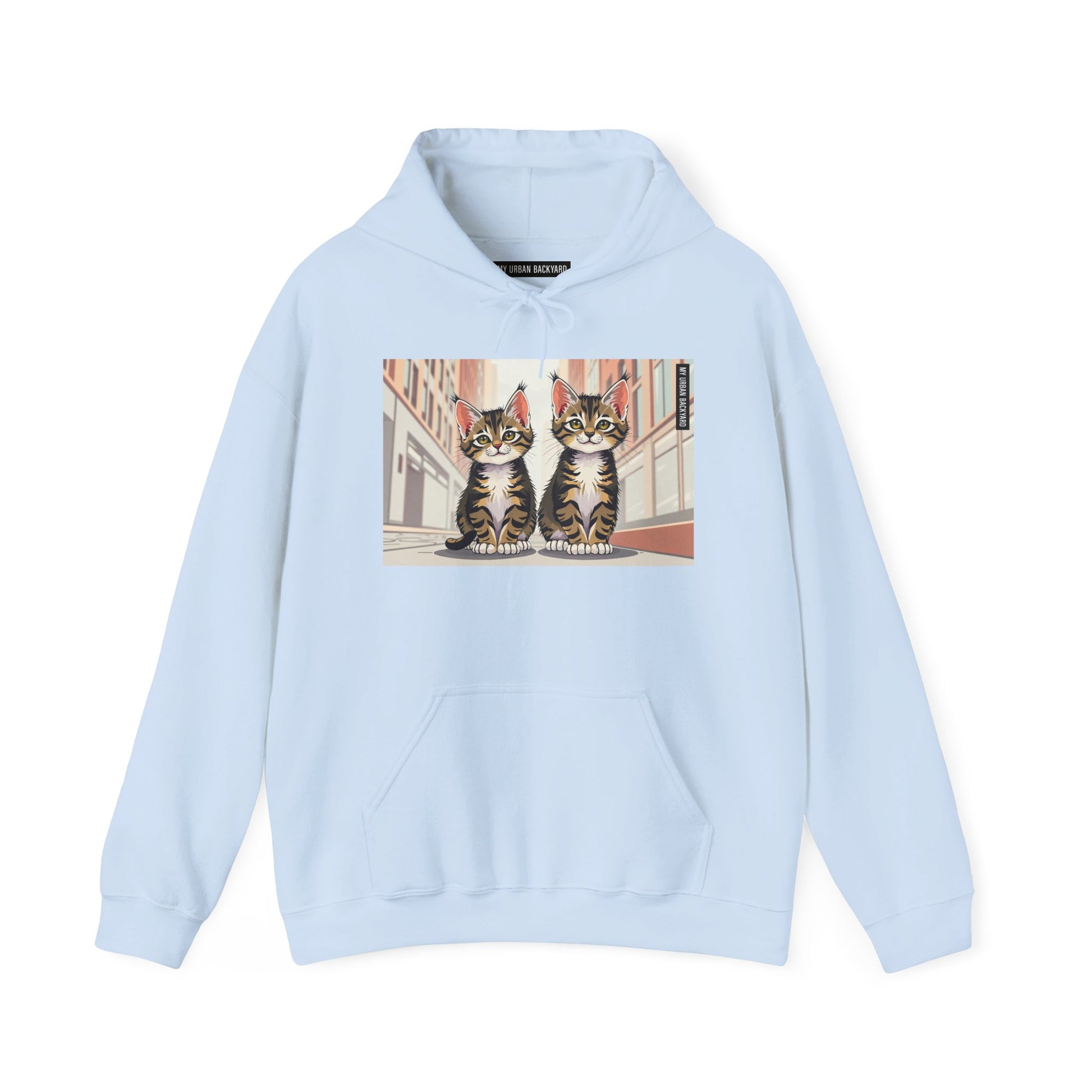 Cute Tabby Kittens Hooded Sweatshirt, Cozy Gift for Pet Owners, Cat Mom Hoodie, Cute Cat Sweatshirt, Cat-Themed Apparel, Animal Lover Gift