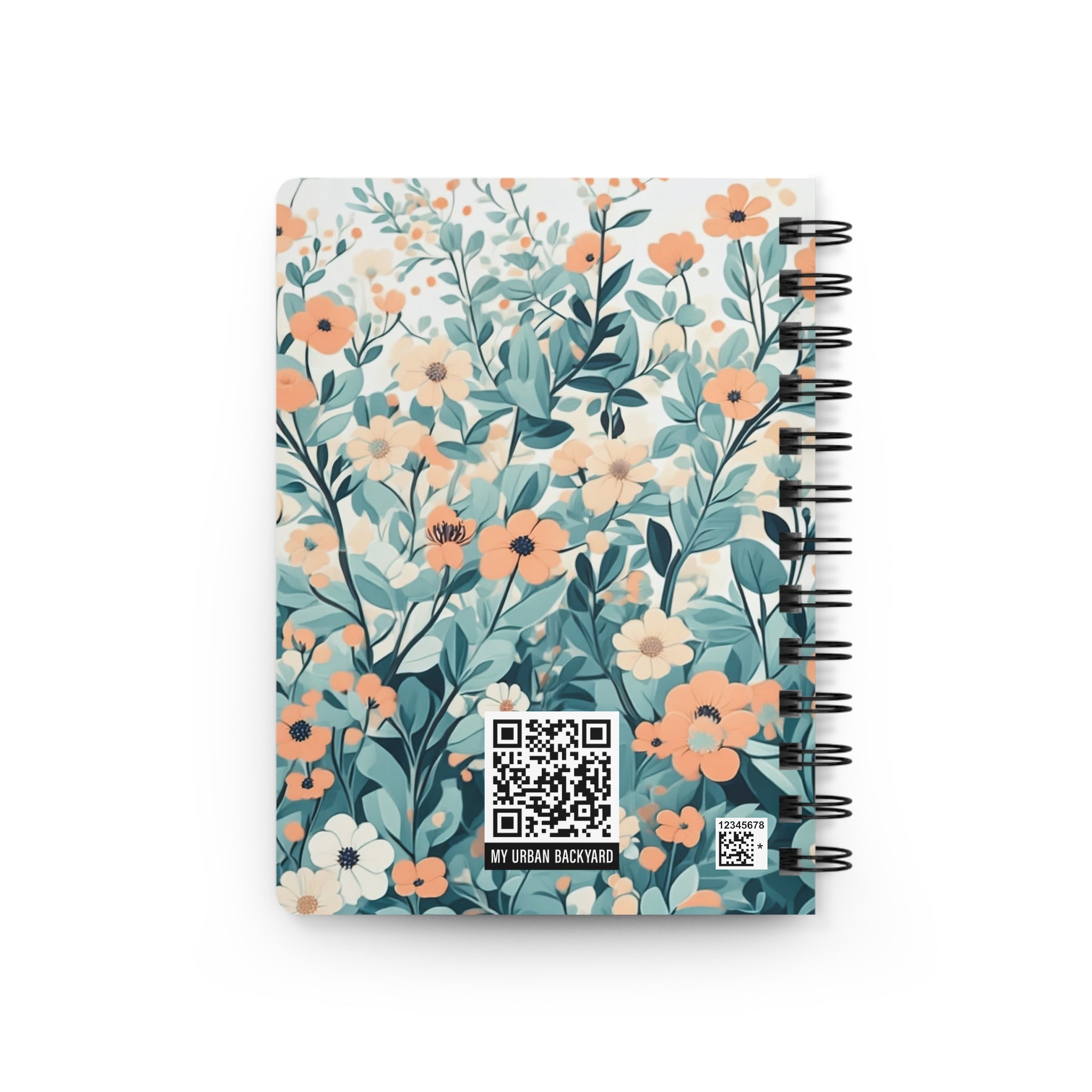 Floral Cat Spiral Journal