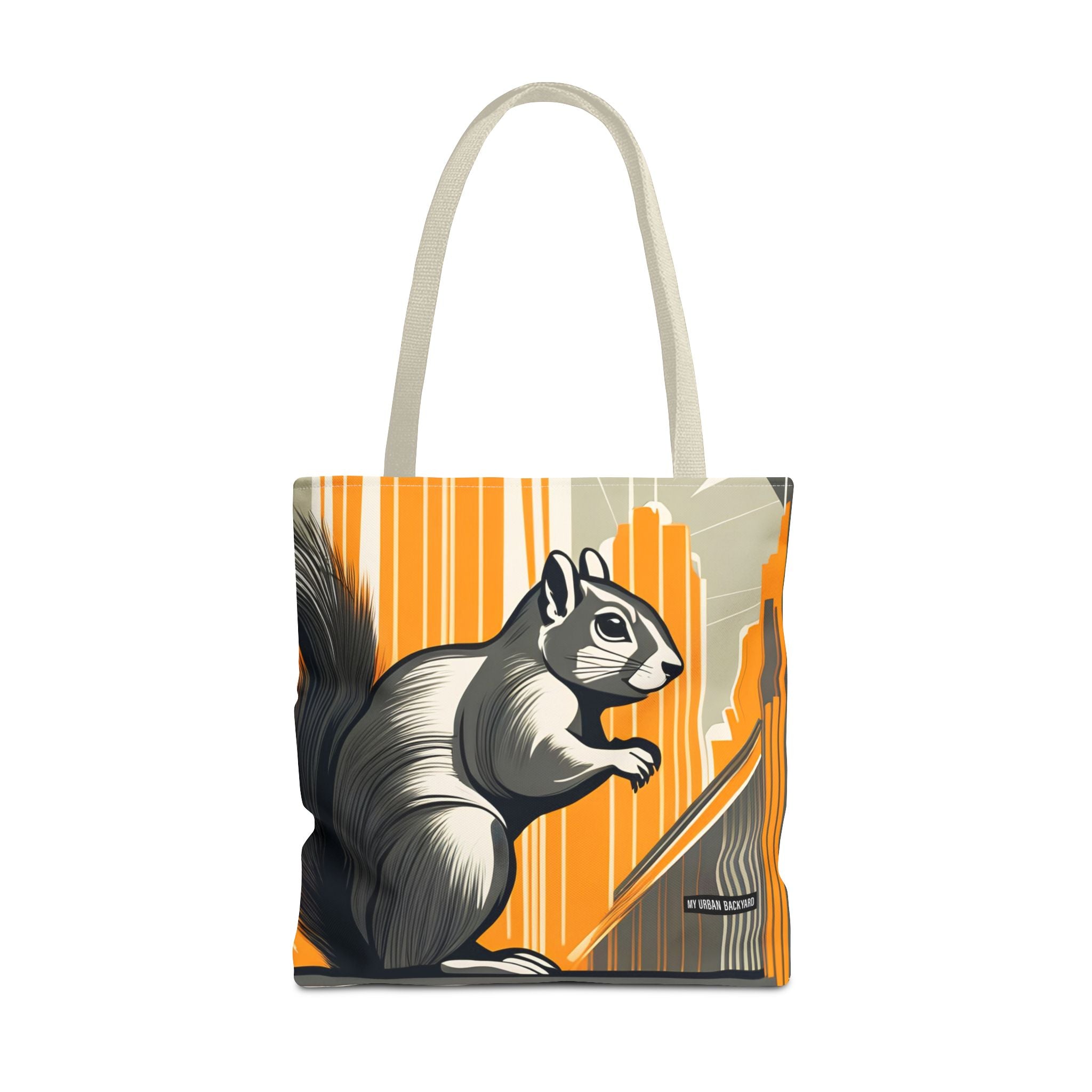 Art Deco Squirrel, Everyday Tote Bag w Cotton Handles