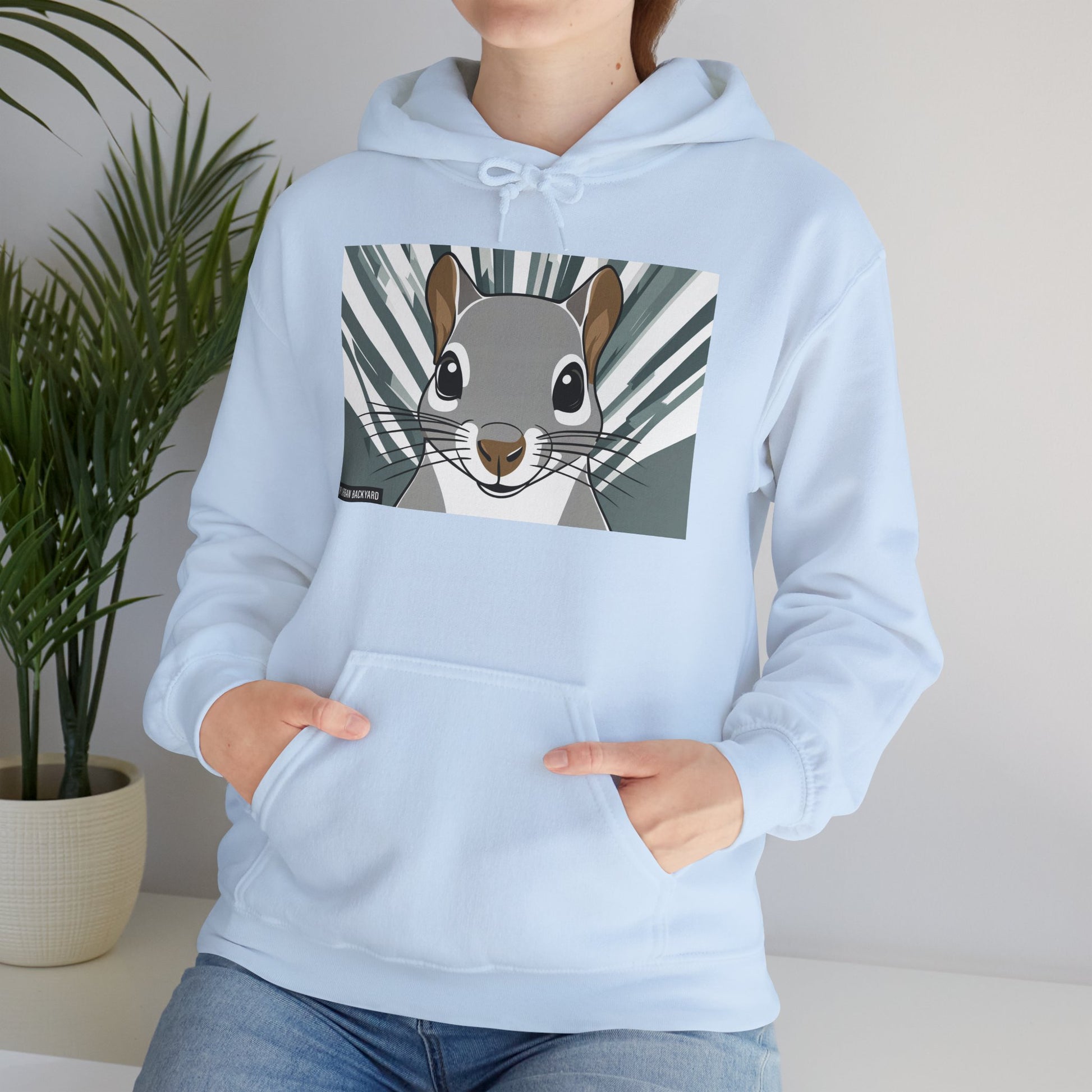 Cute Squirrel Graphic Hoodie, Cozy Unisex Sweatshirt, Nature Lover Gift, Autumn Fashion, Animal Art Clothing