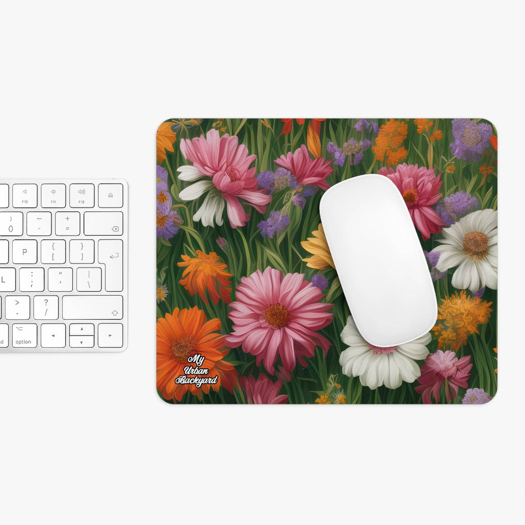 Computer Mouse Pad, Non-slip rubber bottom, Wildflower Field
