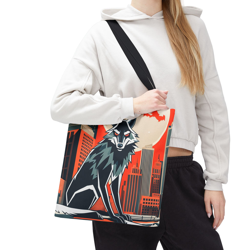 City Wolf Tote Bag, Tote with Cotton Handles For Everyday Use, 3 Sizes