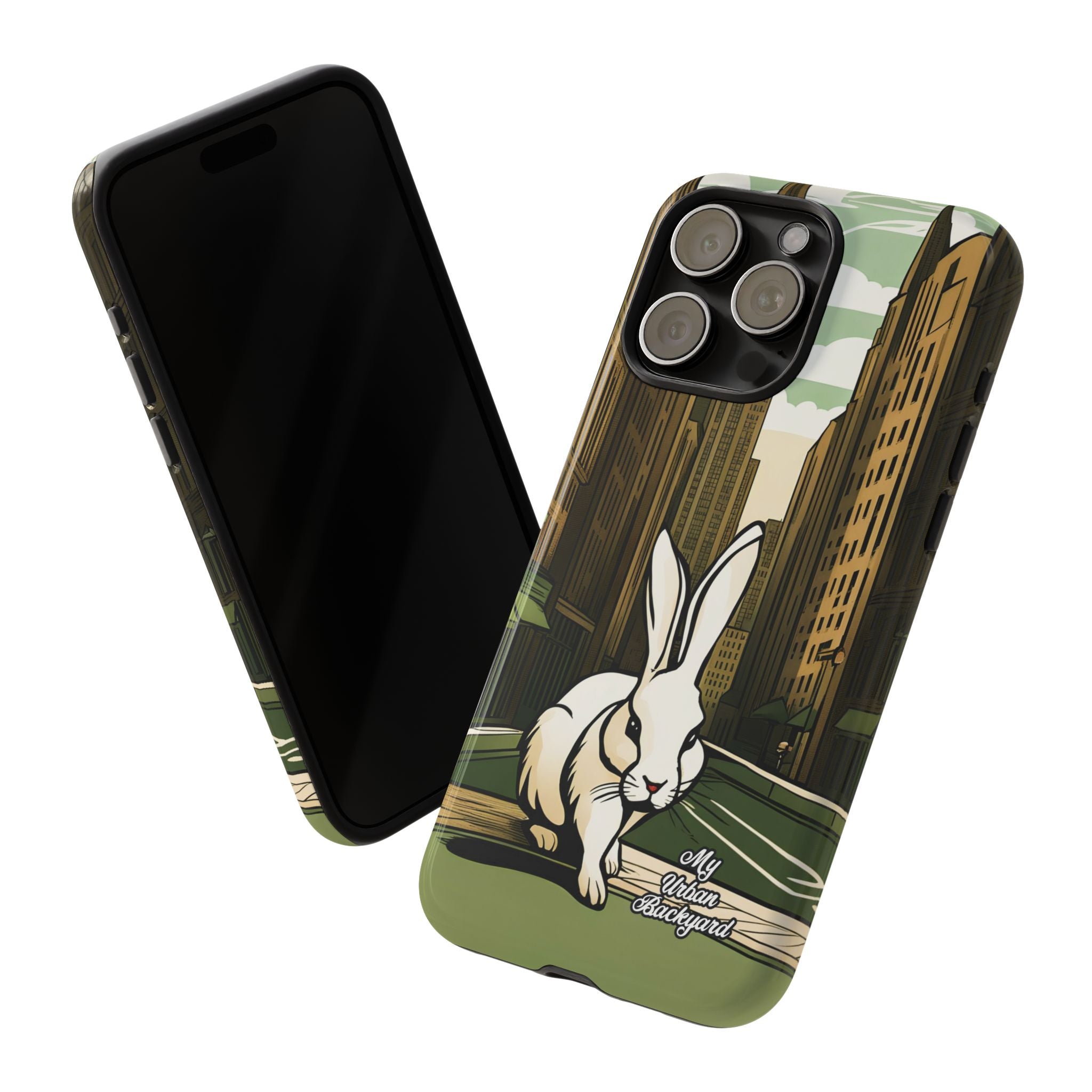 White Rabbit on a City Street, Cell Phone Case - Apple, Samsung, Google Pixel