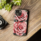 Pink Rose Flowers, Cell Phone Case - Apple, Samsung or Google Pixel