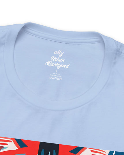 Red White and Blue Cat, Soft 100% Jersey Cotton T-Shirt, Unisex, Short Sleeve, Retail Fit