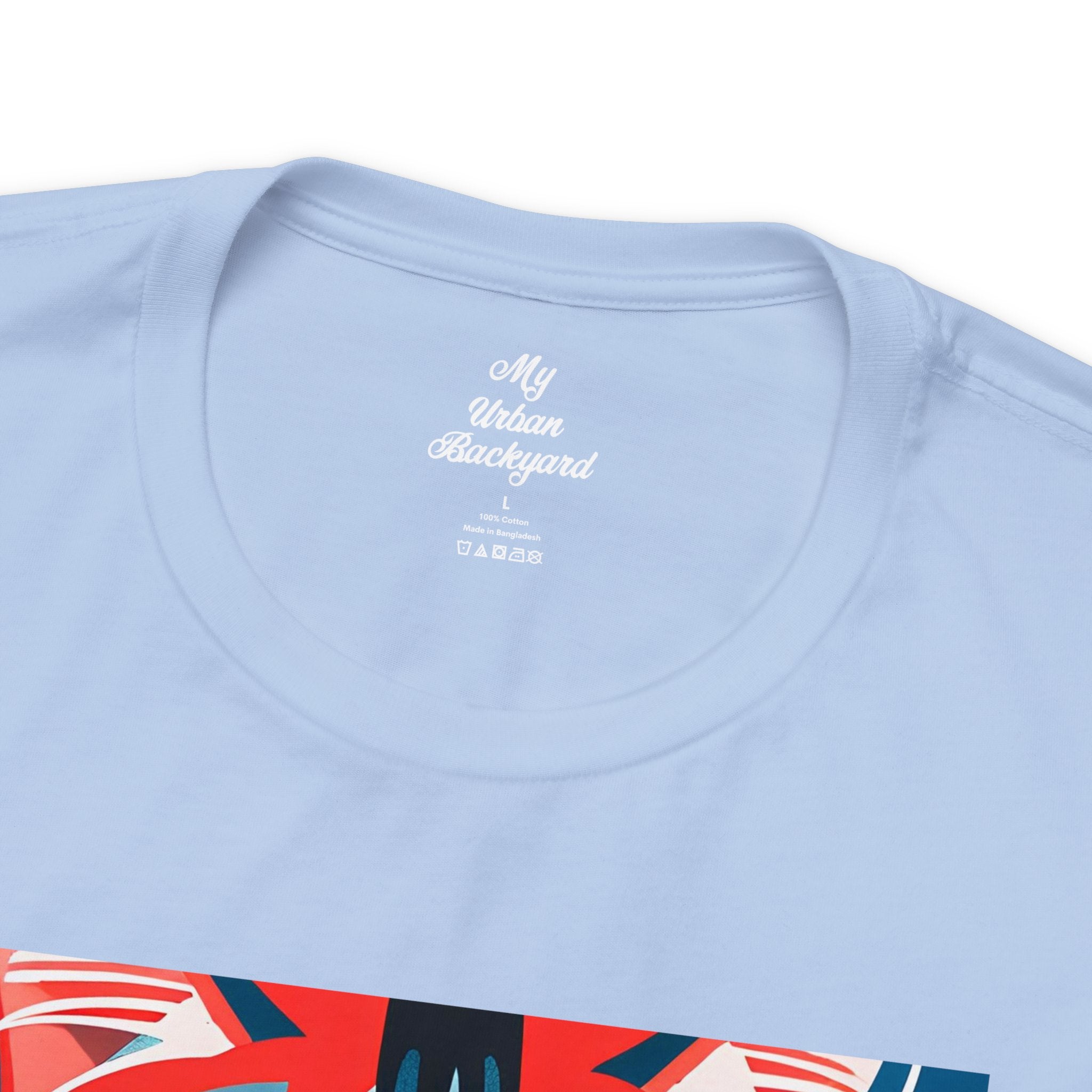 Red White and Blue Cat, Soft 100% Jersey Cotton T-Shirt, Unisex, Short Sleeve, Retail Fit