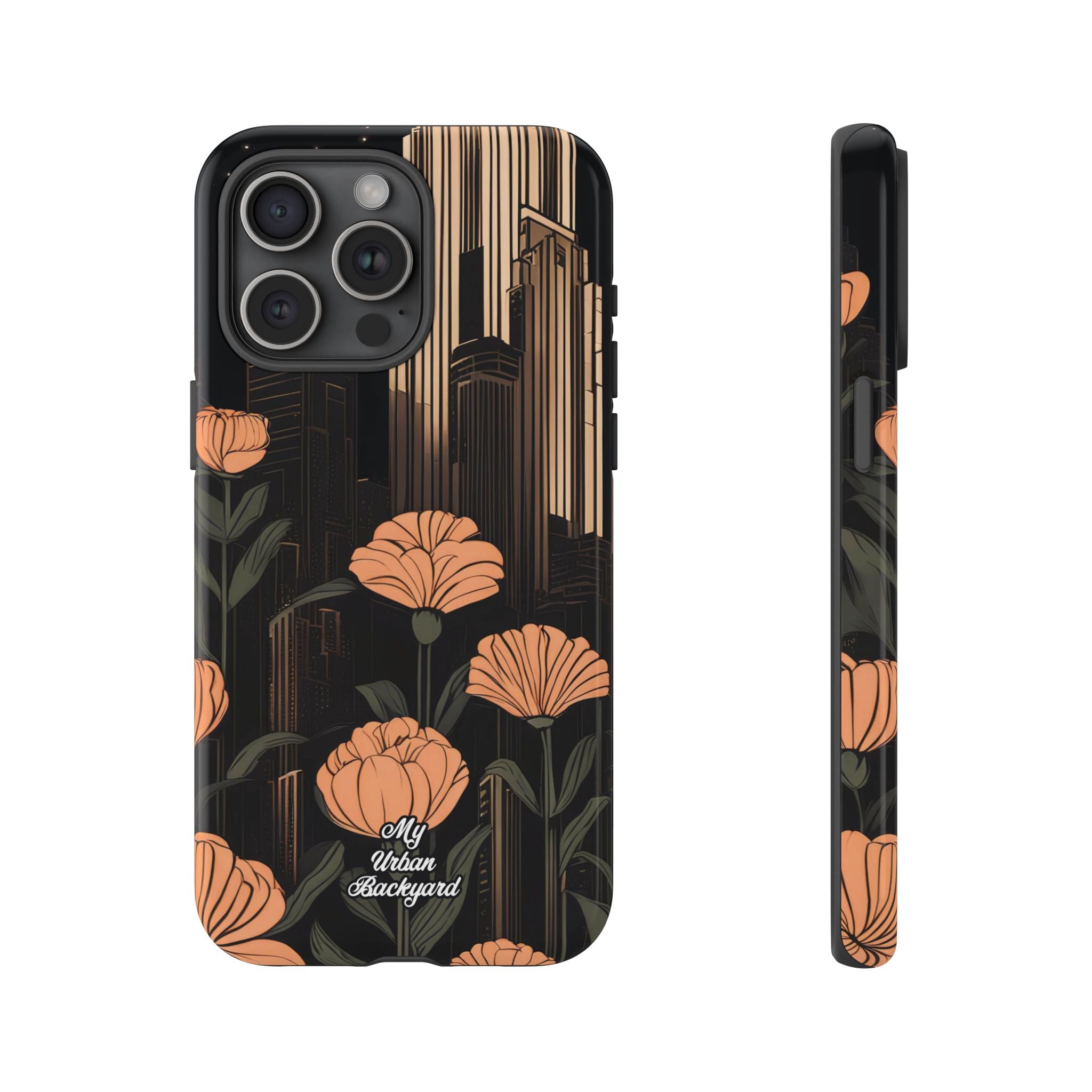 Urban Evening with Flowers, Cell Phone Case