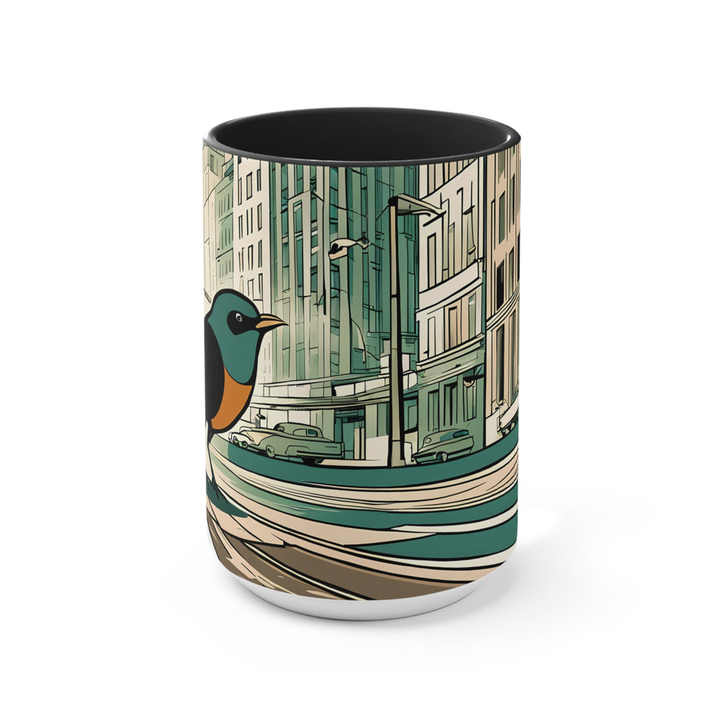 Little Urban Bird, Ceramic Mug - Perfect for Coffee, Tea, and More!