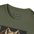 Wolf with Flowers, 100% Cotton T-Shirt