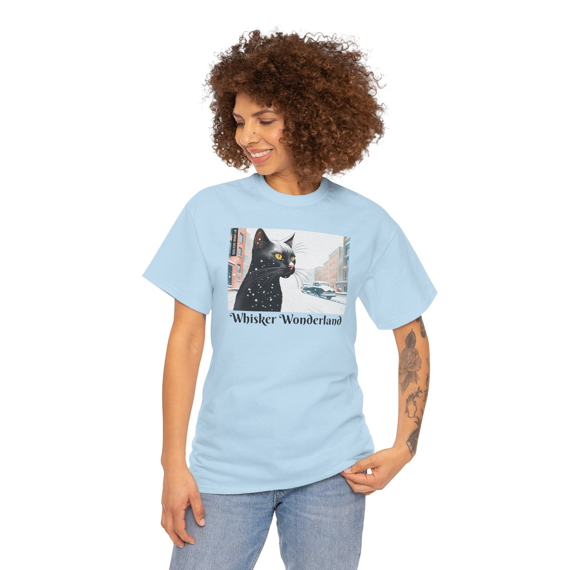 Whisker Wonderland Unisex Heavy Cotton Tee - Cozy Cat Lover's T-Shirt