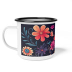Night Blooming Wildflowers, Enamel Camping Mug