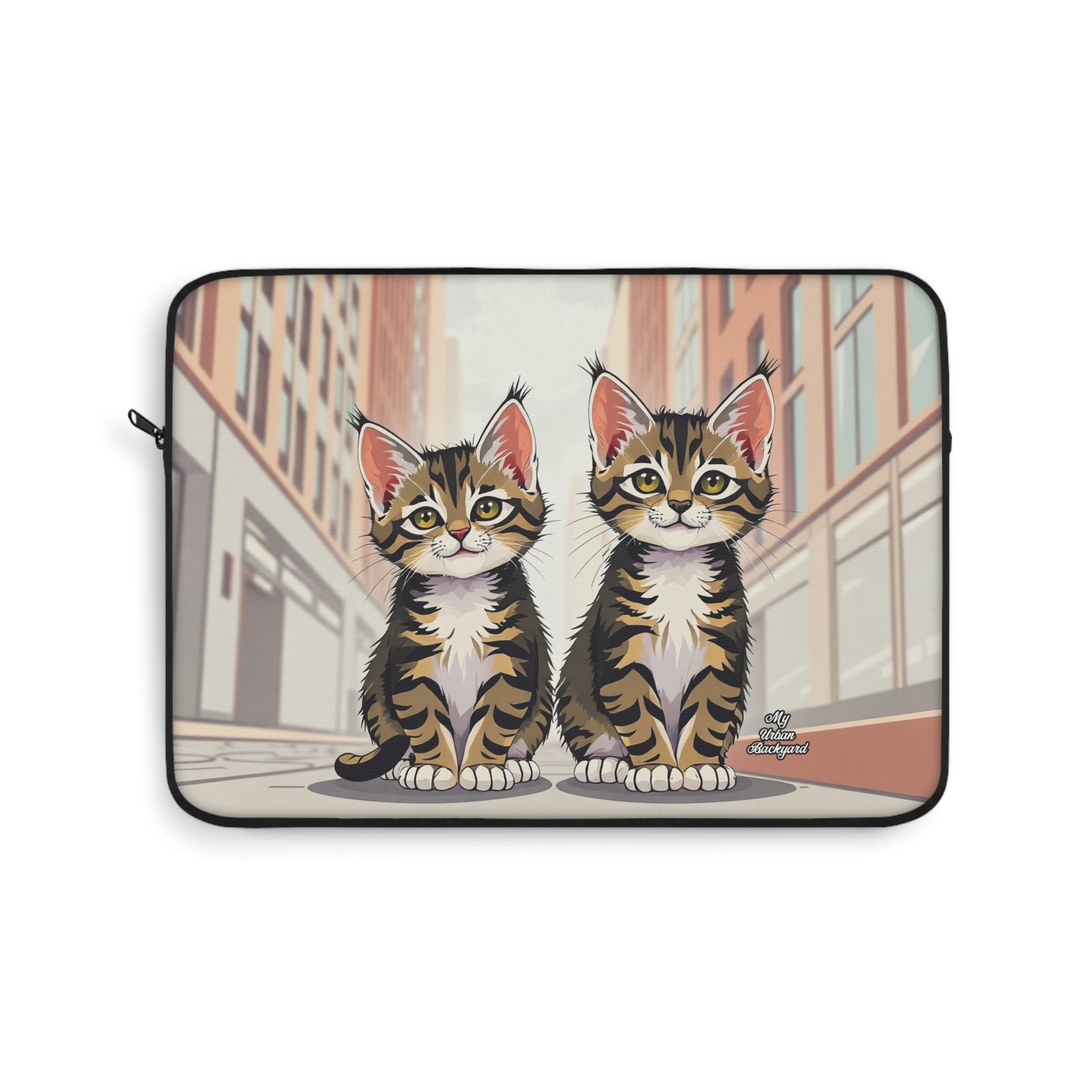 Cute Tabby Kittens Laptop Sleeve | Cat Case for Pet Lovers | Gift for Students, Work, Home, Birthdays, Cat Lovers