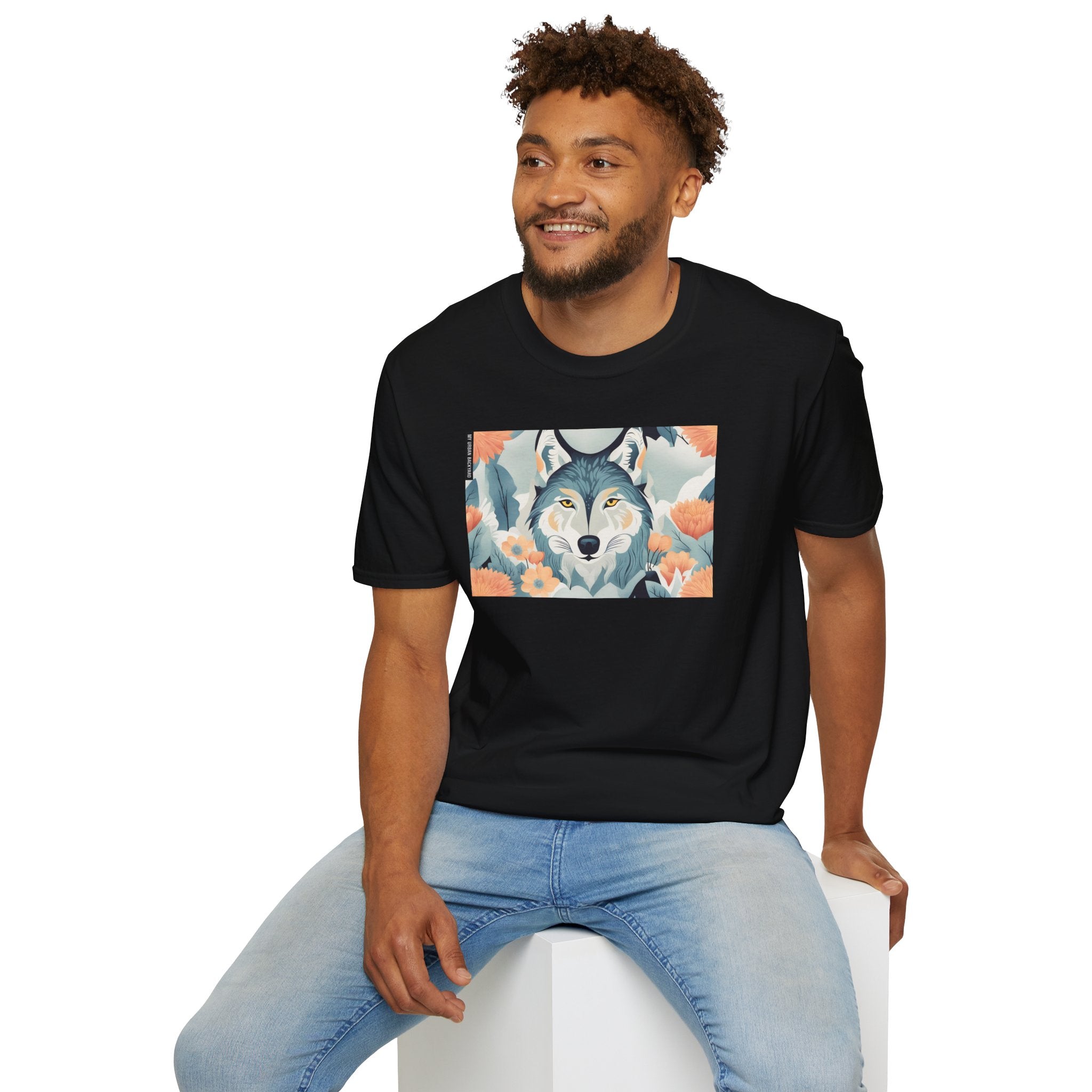 Blue Wolf, Soft 100% Cotton T-Shirt, Unisex, Short Sleeve, Classic Fit