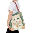 Blanca Purrington, Cat Tote Bag with Cotton Handles For Everyday Use, 3 Sizes