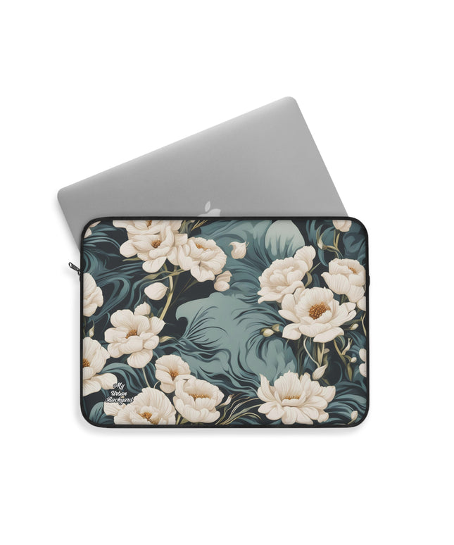 Winter Flowers, Laptop Carrying Case, Top Loading Sleeve for School or Work