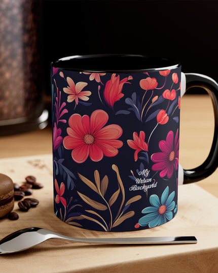 Night Blooming Wildflowers, Ceramic Mug - Perfect for Coffee, Tea, and More!