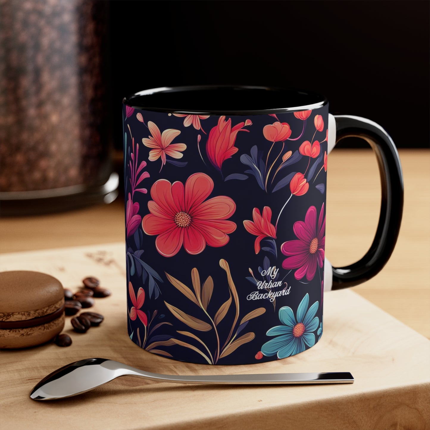 Night Blooming Wildflowers, Ceramic Mug - Perfect for Coffee, Tea, and More!