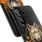 Wolf with Flowers, Animal Cell Phone Case - Apple, Samsung, Google Pixel