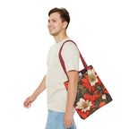Holiday Flowers, Tote Bag with Cotton Handles