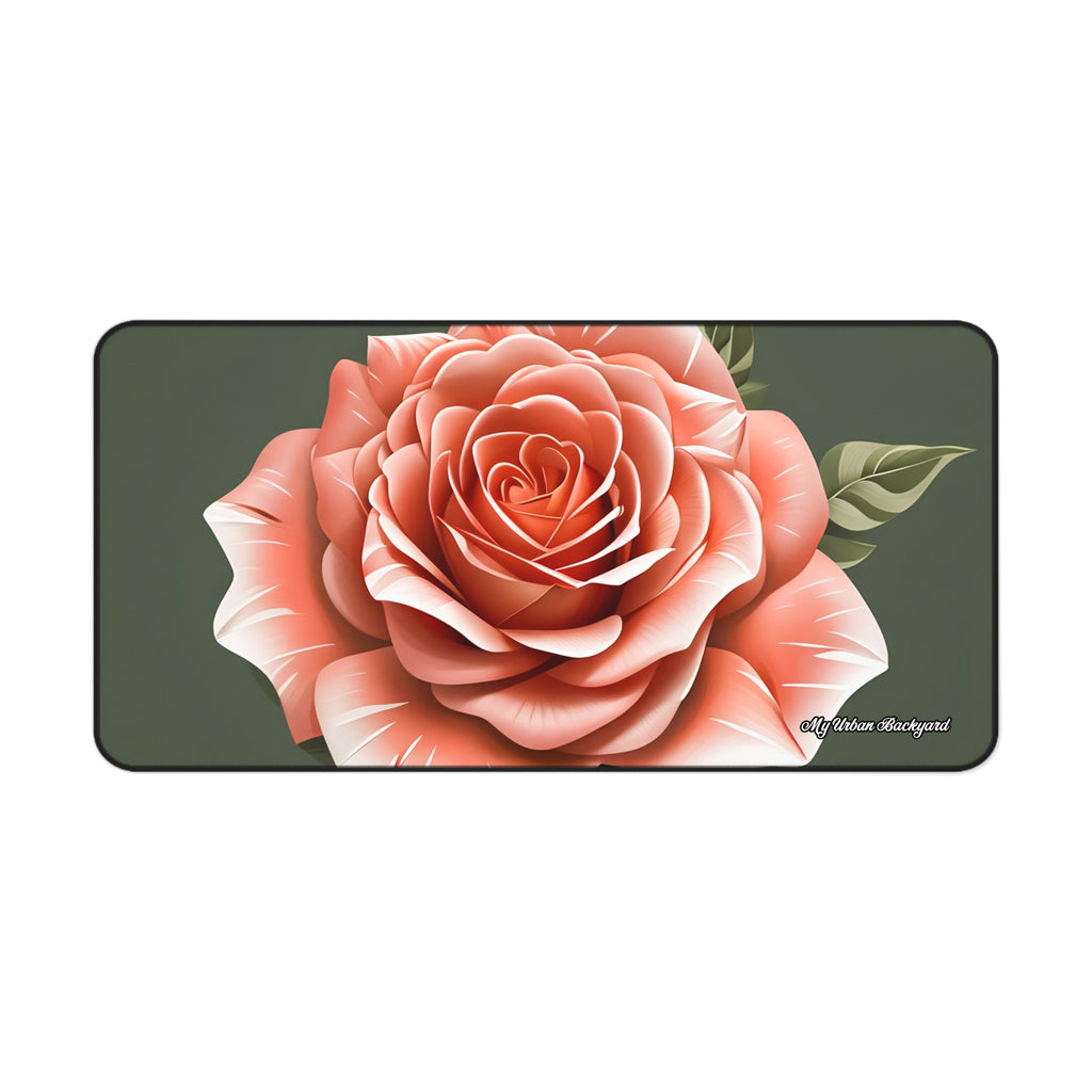 Rose Flower Desk Mat, Elegant Workspace Decor, Ideal Gift for Home Office, Stylish Mouse Pad, Perfect for Flower Lovers, 3 Sizes