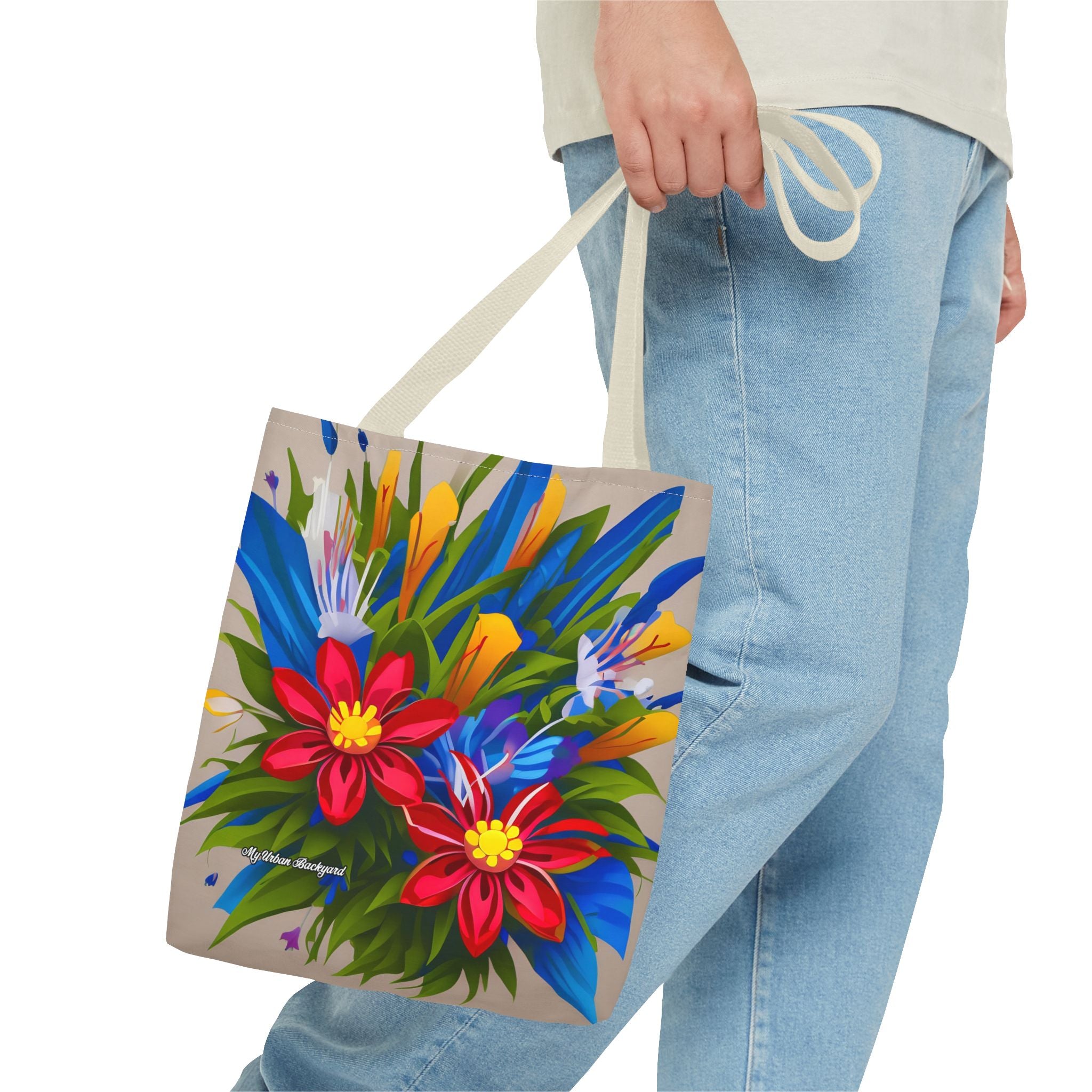 Vibrant Wildflowers Tote Bag with Cotton Handles For Everyday Use, 3 Sizes