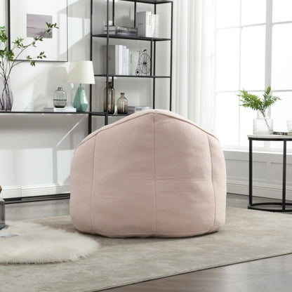 Bean Bag Chair With Footrest, Compressed High Pressure Foam, Pink