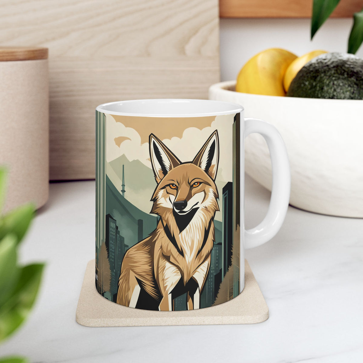 Urban Coyote Ceramic Mug