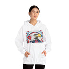 Bald Eagle w Flowers, Unisex Hoodie w Front Pocket