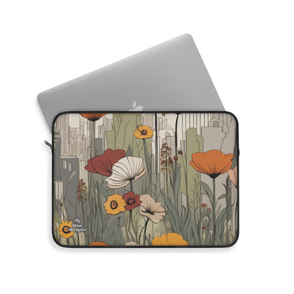 Urban Flowers, Laptop Carrying Case, Top Loading Sleeve for School or Work