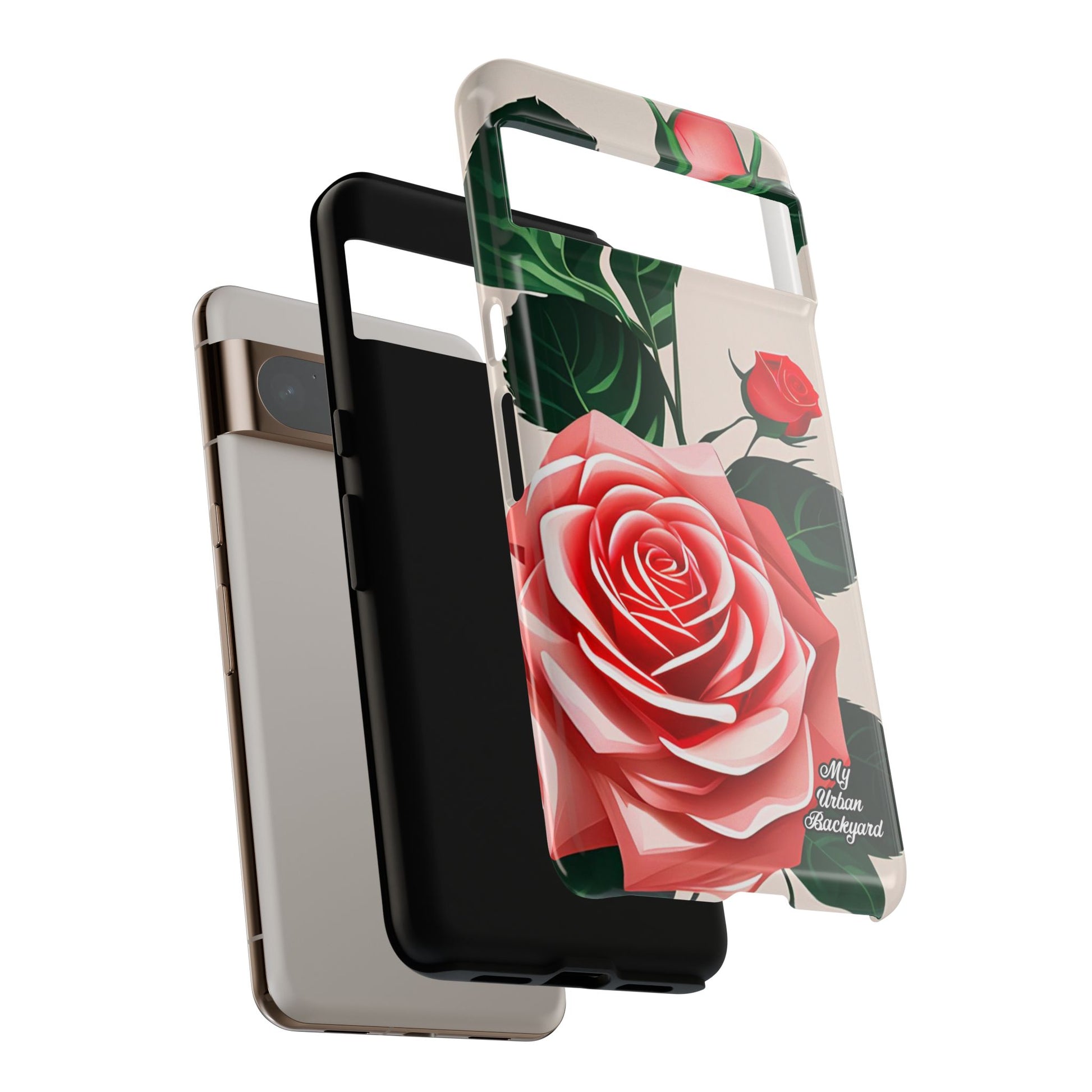 Pink Rose Flowers, Cell Phone Case - Apple, Samsung, Google Pixel