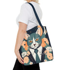 Simon Whiskerford, Cat Tote Bag with Cotton Handles For Everyday Use, 3 Sizes