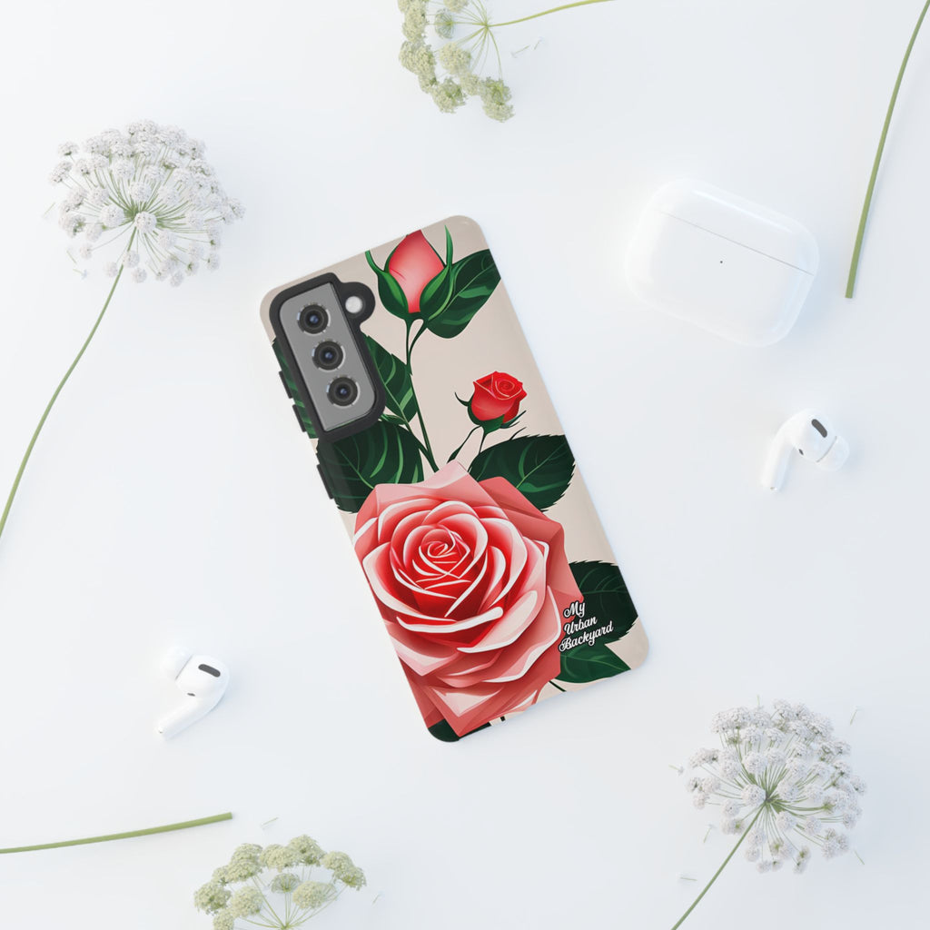 Pink Rose Flowers, Cell Phone Case - Apple, Samsung, Google Pixel