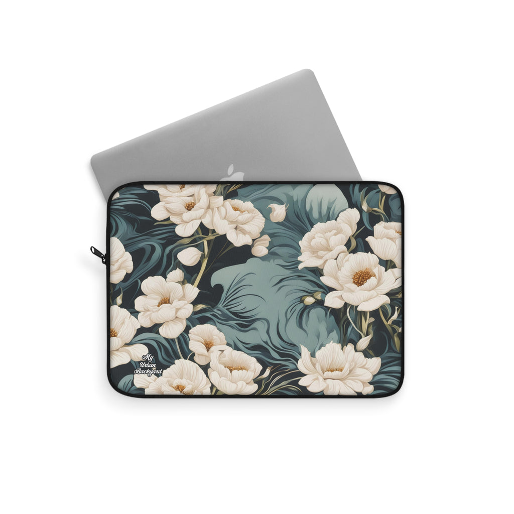 Winter Flowers, Laptop Carrying Case, Top Loading Sleeve for School or Work