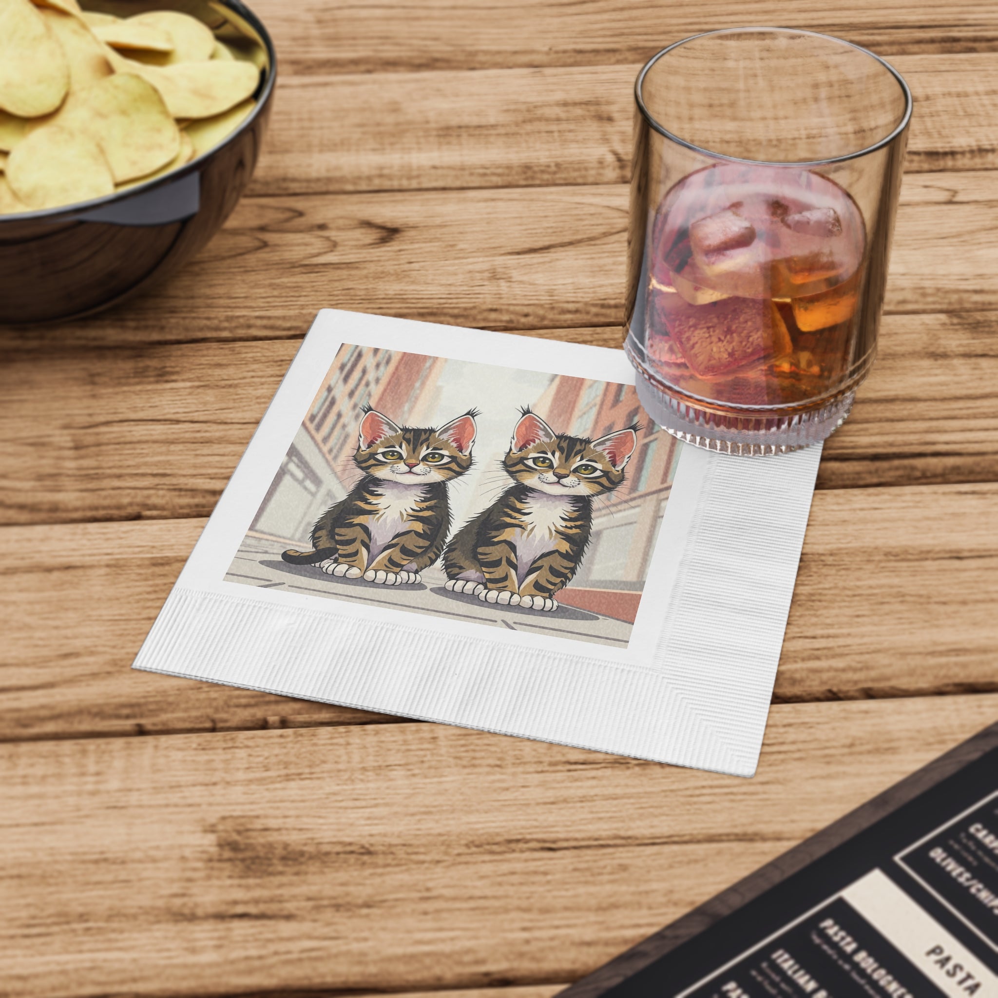 Cute Tabby Kittens Napkins