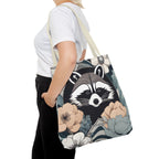 Rocco Pawsley, Raccoon Tote Bag with Cotton Handles For Everyday Use, 3 Sizes