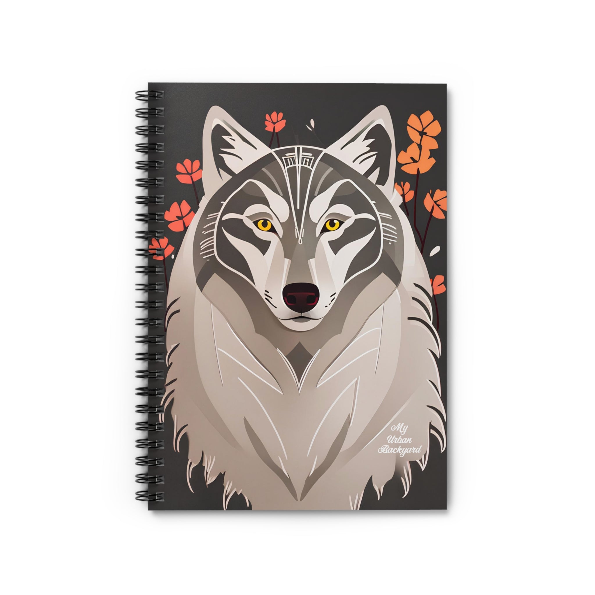Art Deco Wolf, Spiral Notebook Journal - Write in Style