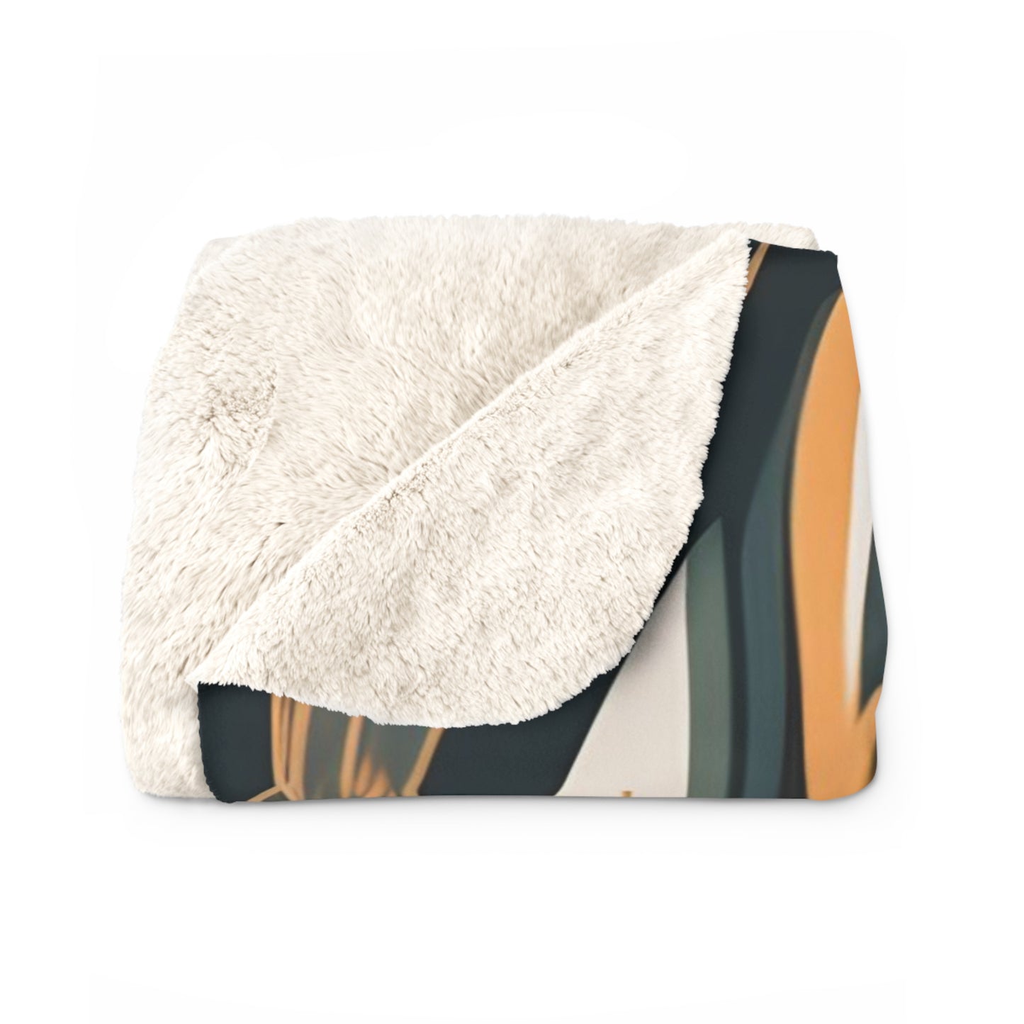 Art Deco Wolf, Sherpa Fleece Blanket for Cozy Warmth, 50"x60"