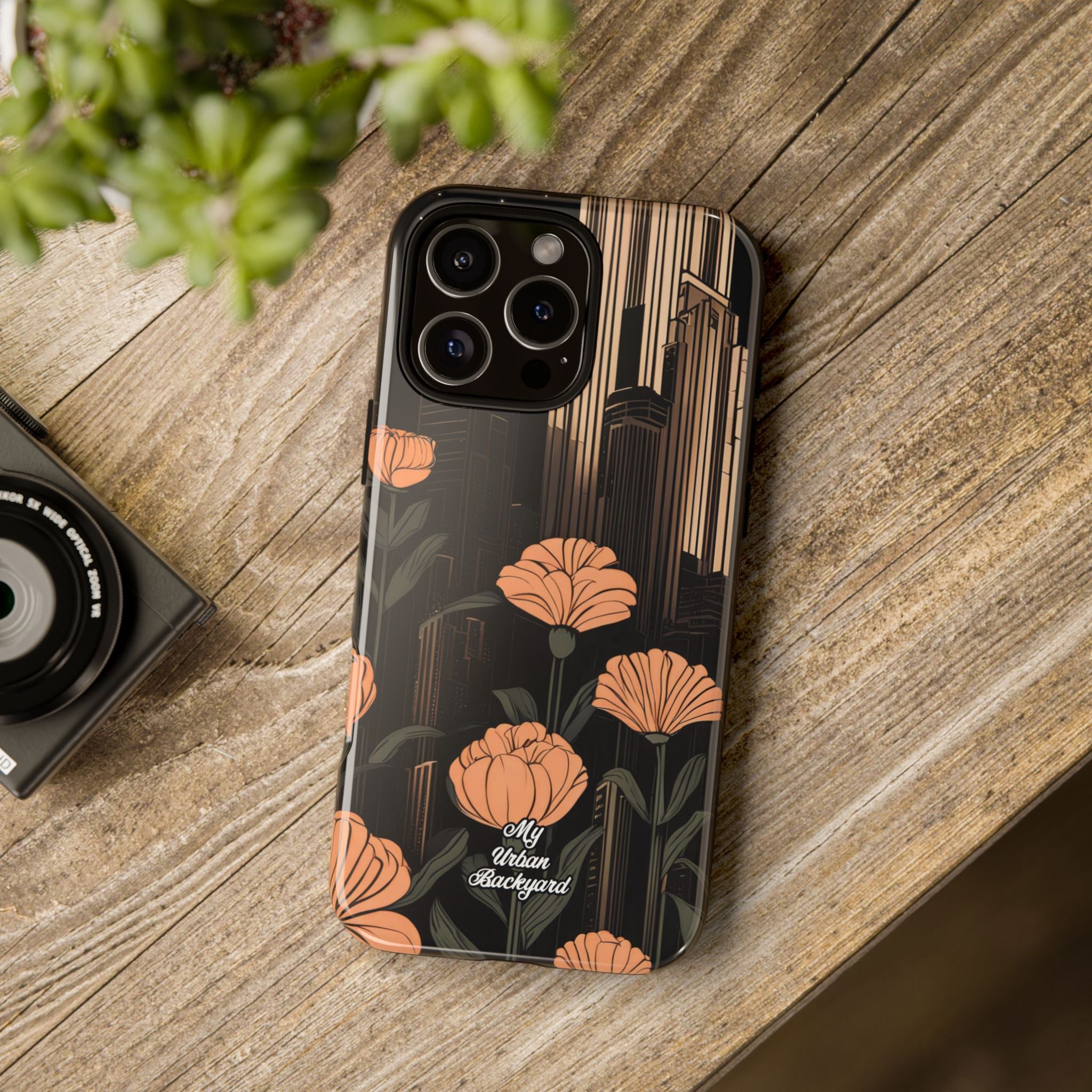 Urban Evening with Flowers, Cell Phone Case