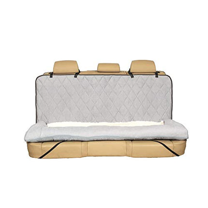 PetSafe Happy Ride Car Dog Bed - Best for Bench Seats - Fits Cars, Trucks, Minivans and SUVs - Comfortable and Machine Washable - Durable Vehicle Pet Bed - Grey