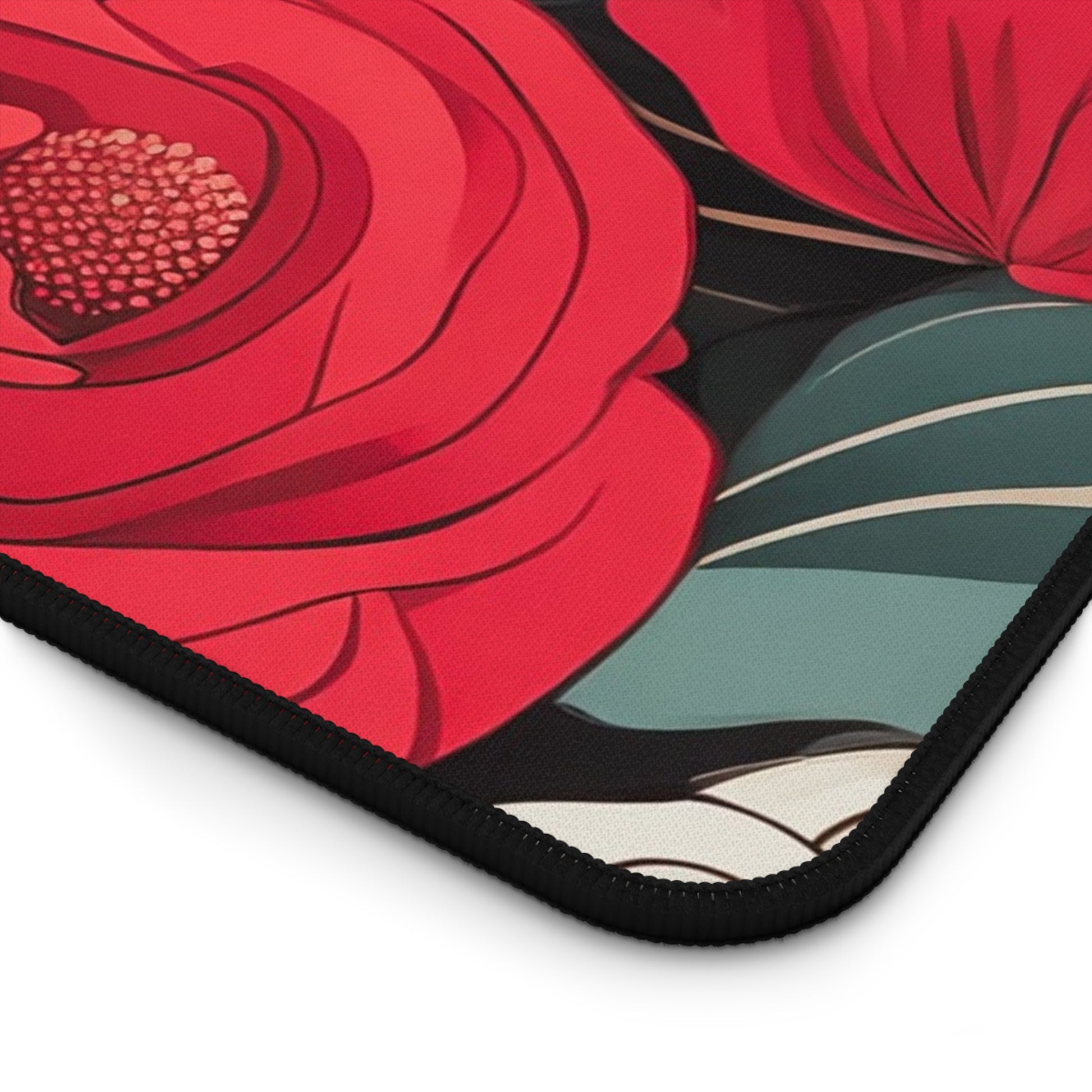 Floral Desk Mat, Elegant Workspace Accessory, Home Office Decor, Mother's Day Gift, Floral Keyboard Pad, 3 Sizes