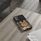 Art Deco Coyote with Flower, Cell Phone Case - Apple, Samsung, Google Pixel