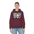 Calico Cat in Snow Hoodie — Cozy Winter Cat Lover Sweatshirt