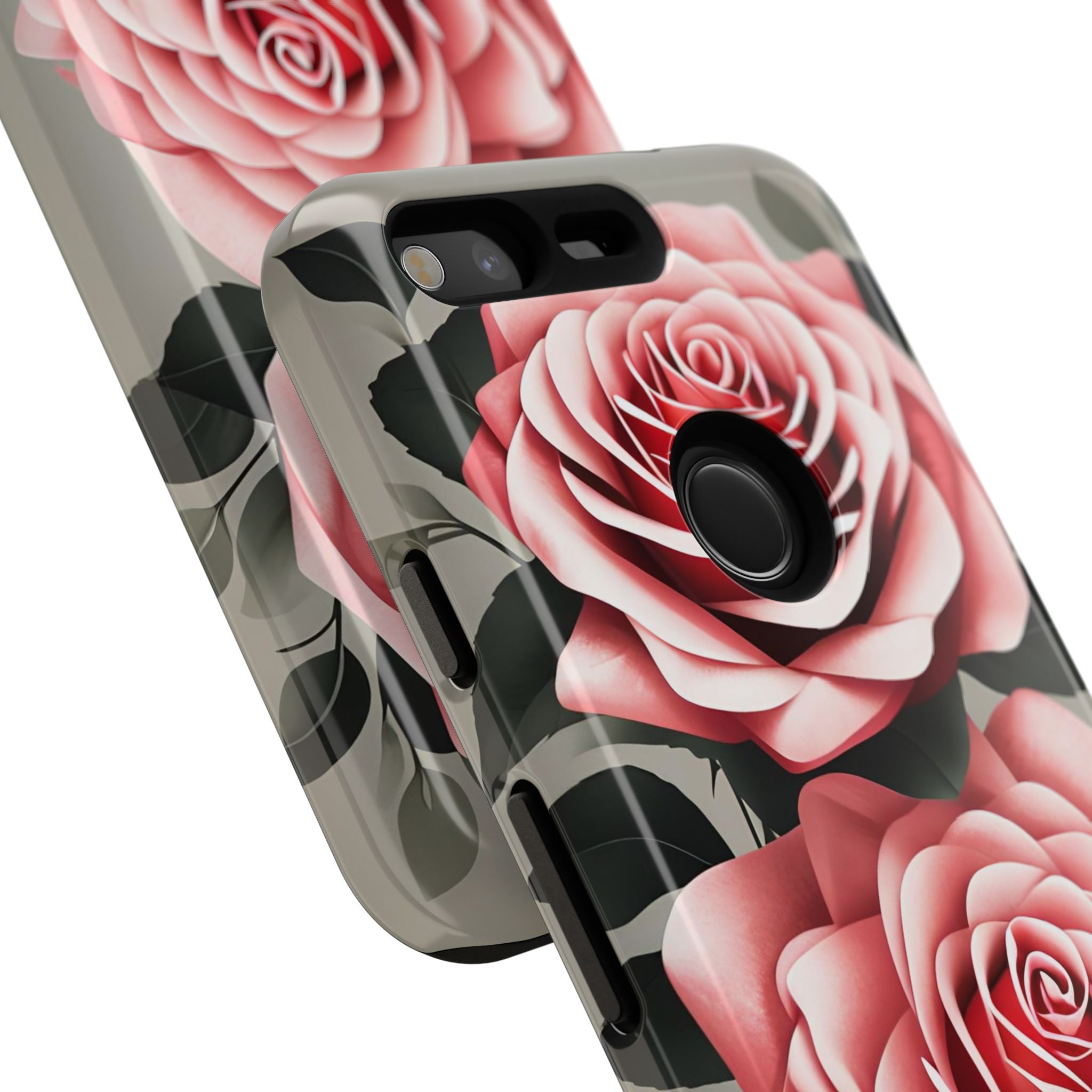 Pink Rose Flowers, Cell Phone Case - Apple, Samsung or Google Pixel