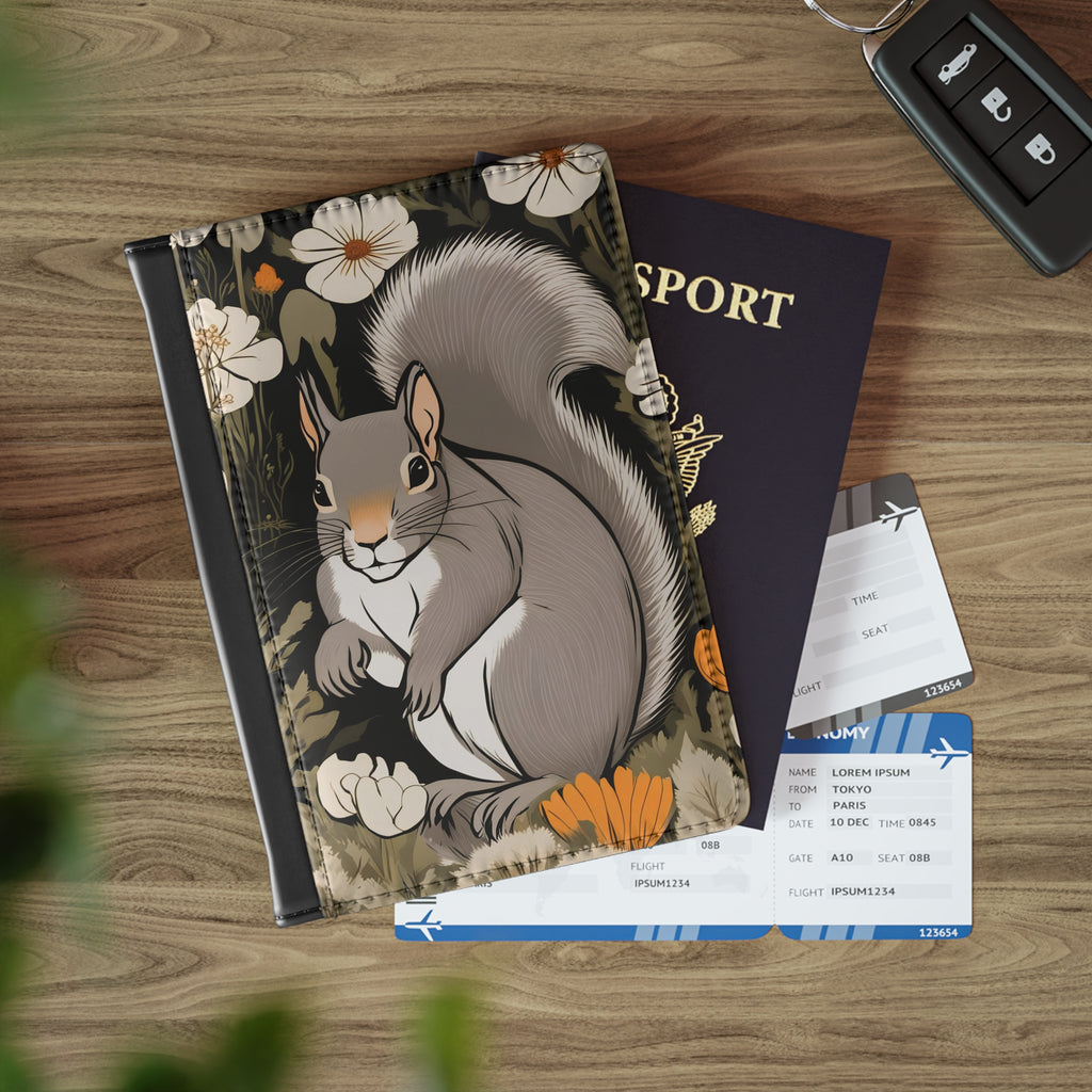 Whimsical Squirrel Passport Cover