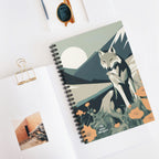 Mountain Wolf, Spiral Notebook Writing Journal - 118 Ruled Pages