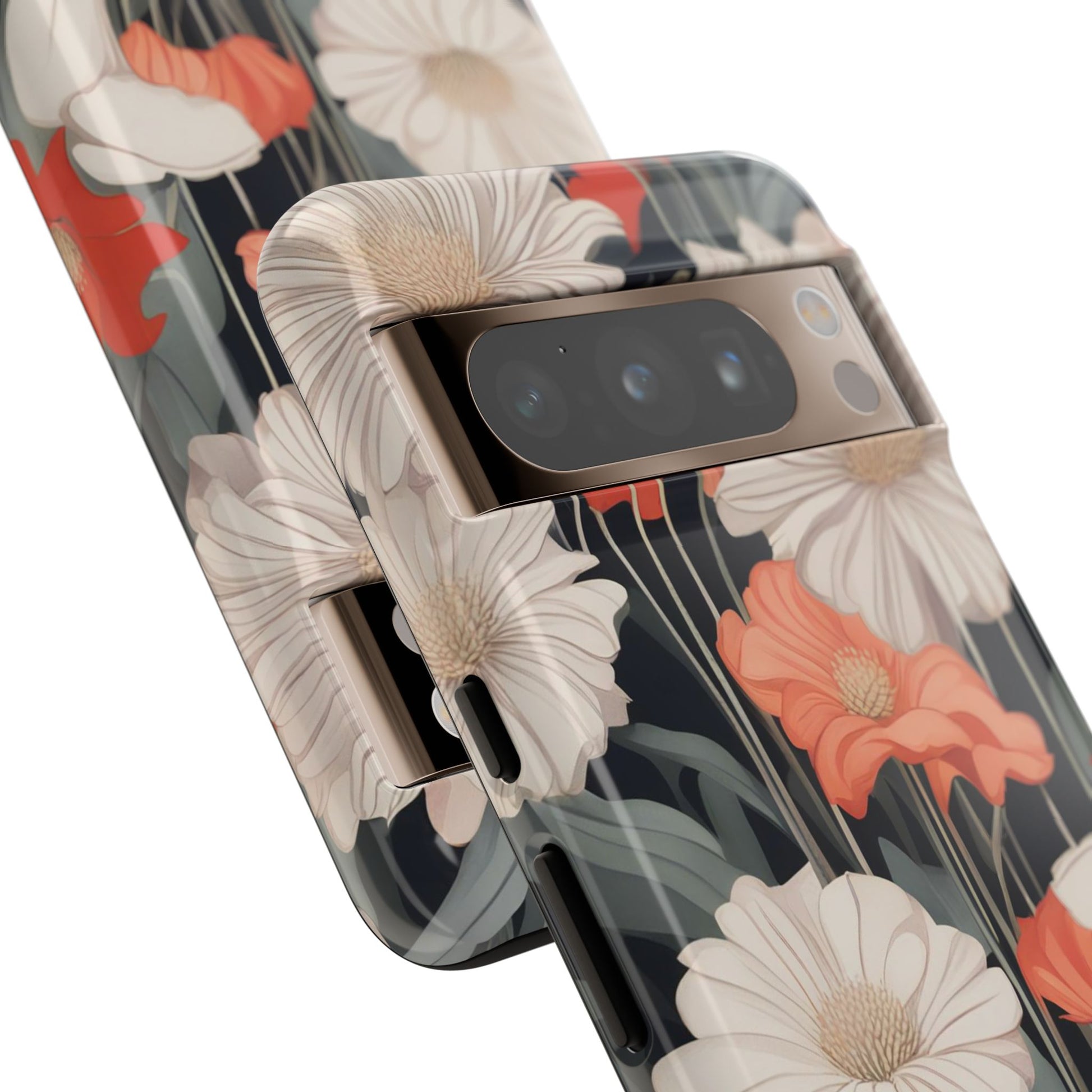 Art Deco Flowers, Cell Phone Case - Apple, Samsung, Google Pixel