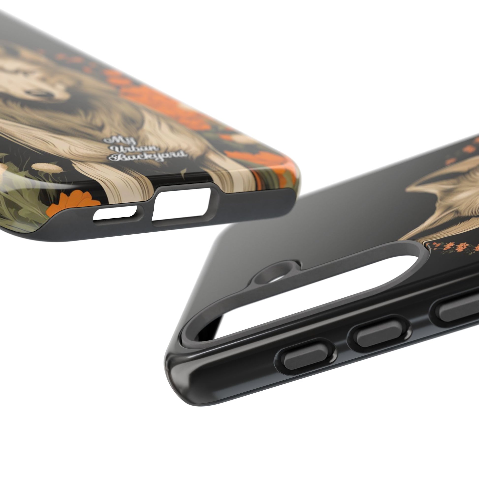 Wolf with Flowers, Animal Cell Phone Case - Apple, Samsung, Google Pixel